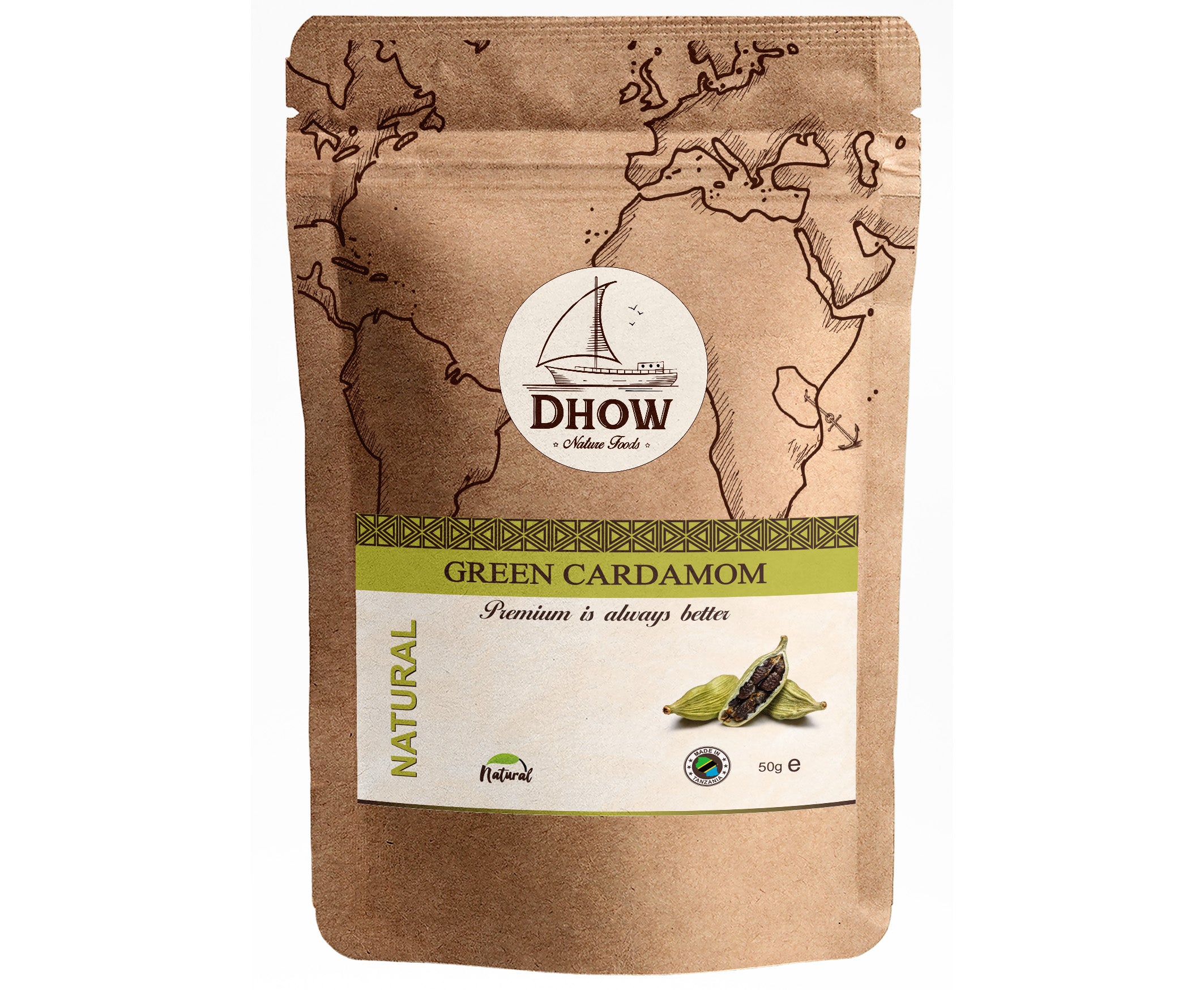 Dhow Nature Foods Natural Green Cardamom